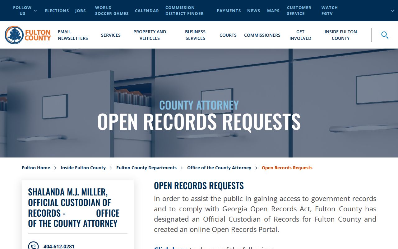 Roswell public records request through Fulton County