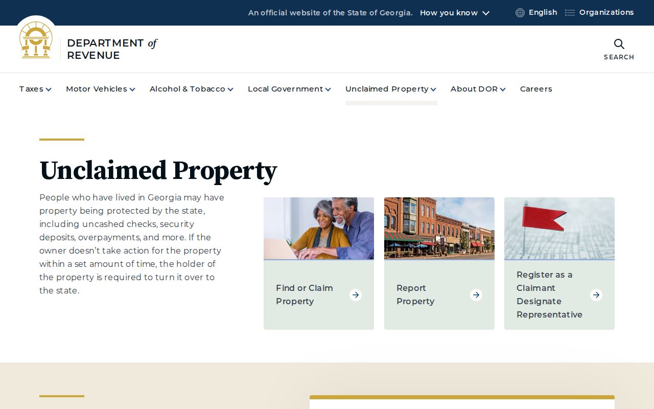 Roswell public records access through Georgia unclaimed property